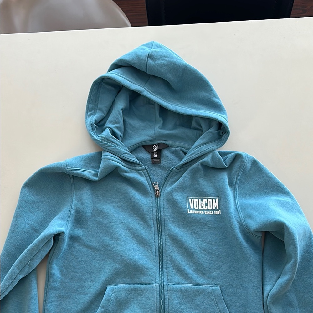 Volcom Blue Zip-Up Hoodie